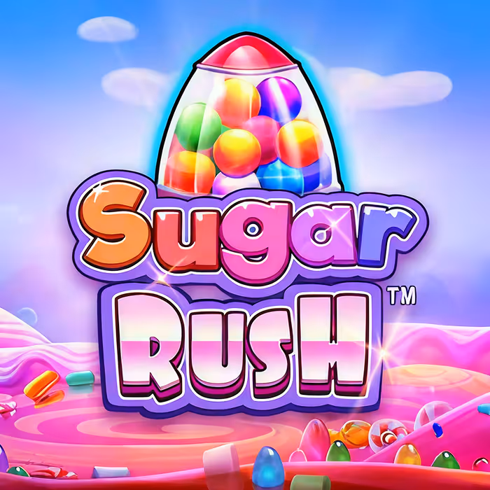 Sugar Rush slot showing sweet treats and cluster pay mechanics